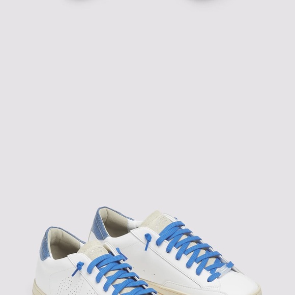 P448 Men's Sneakers in White with Blue Highlights - Picture 11 of 11